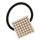 Maxbell Pearl Elastic Hair Ties Band Golden