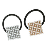 Maxbell Pearl Elastic Hair Ties Band Golden