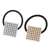 Maxbell Pearl Elastic Hair Ties Band Golden