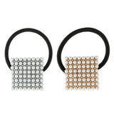 Maxbell Pearl Elastic Hair Ties Band Golden