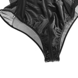 Maxbell Patent Leather Jumpsuit Lingerie Leotard XL