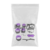 Maxbell Couples Under Bed Restraint Strap with Fur Hand&Anklecuffs & Ball Gag Purple
