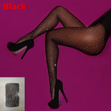 Maxbell Women Sexy Rhinestones Fishnet Net Mesh Stockings Tights Pantyhose Black