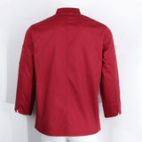 Max Maxb Unisex Chef Coat Long Sleeves Chef Jacket Waiter Kitchen Uniform Red XXL