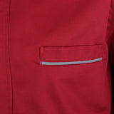 Max Maxb Unisex Chef Coat Long Sleeves Chef Jacket Waiter Kitchen Uniform Red XXL