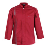 Max Maxb Unisex Chef Coat Long Sleeves Chef Jacket Waiter Kitchen Uniform Red XXL