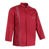 Max Maxb Unisex Chef Coat Long Sleeves Chef Jacket Waiter Kitchen Uniform Red XXL