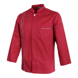 Max Maxb Unisex Chef Coat Long Sleeves Chef Jacket Waiter Kitchen Uniform Red XXL