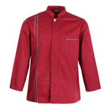Max Maxb Unisex Chef Coat Long Sleeves Chef Jacket Waiter Kitchen Uniform Red XXL