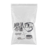 Maxbell 8PCS/SET Sex Toys Handcuff Cuffs Mouth Ball Gags Adult Role Play Kit  Silver