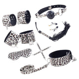 Maxbell 8PCS/SET Sex Toys Handcuff Cuffs Mouth Ball Gags Adult Role Play Kit  Silver