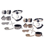 Maxbell 8PCS/SET Sex Toys Handcuff Cuffs Mouth Ball Gags Adult Role Play Kit  Silver