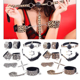 Maxbell 8PCS/SET Sex Toys Handcuff Cuffs Mouth Ball Gags Adult Role Play Kit  Silver