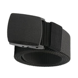 Outdoor Breathable Men Nylon Waist Belt Slide Buckle Black