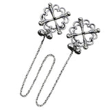 Maxbell Adjustable Nipple Clamps Womens Non-Pierced Screw Breast Clips with Chain