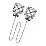 Maxbell Adjustable Nipple Clamps Womens Non-Pierced Screw Breast Clips with Chain