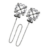 Maxbell Adjustable Nipple Clamps Womens Non-Pierced Screw Breast Clips with Chain