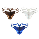 Maxbell Mens Low Rise Briefs Underwear String Bikini Strappy XL