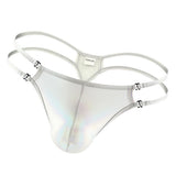 Maxbell Men Sexy G-String Thong Briefs Jockstrap Underwear T-Back Lingerie Silver L