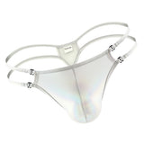 Maxbell Men Sexy G-String Thong Briefs Jockstrap Underwear T-Back Lingerie Silver L