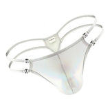 Maxbell Men Sexy G-String Thong Briefs Jockstrap Underwear T-Back Lingerie Silver L