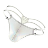 Maxbell Men Sexy G-String Thong Briefs Jockstrap Underwear T-Back Lingerie Silver L