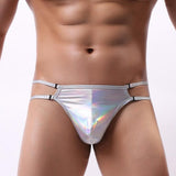 Maxbell Men Sexy G-String Thong Briefs Jockstrap Underwear T-Back Lingerie Silver L