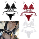 Maxbell Womens 2 Piece Lace Hollow Perspective Bikini Swimsuit Beach Swimwear Set Black S