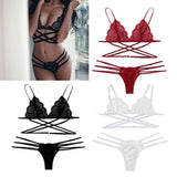 Maxbell Womens 2 Piece Lace Hollow Perspective Bikini Swimsuit Beach Swimwear Set Black S