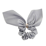 Max Maxb Women Girls Bowknot Hair Scrunchies Solid Hair Ties Bands Accessories Gray