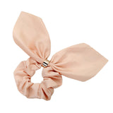 Women Girls Bowknot Hair Scrunchies Solid Hair Ties Bands Accessories Orange