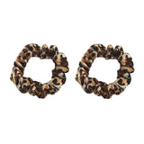 2pcs Leopard Printed Elastic Hair Bands Scrunchies Hair Ropes Accessory 4