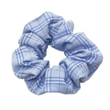 Max Maxb 2 Pieces Plaid Style Womens Hair Scrunchies Elastic Hair Bands Headwear Blue