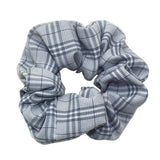 Max Maxb 2 Pieces Plaid Style Womens Hair Scrunchies Elastic Hair Bands Headwear Gray