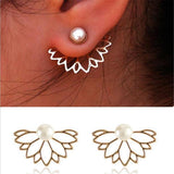 Max Maxb Lotus Flower Earrings Ear Studs Golden