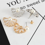 Max Maxb Lotus Flower Earrings Ear Studs Golden