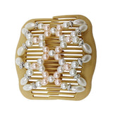 Maxbell Double Insert Hair Combs Clips Womens Magic Pearls Beads for Thick Hair 01