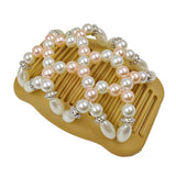 Maxbell Double Insert Hair Combs Clips Womens Magic Pearls Beads for Thick Hair 01