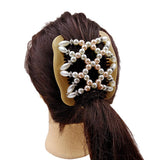 Maxbell Double Insert Hair Combs Clips Womens Magic Pearls Beads for Thick Hair 01
