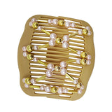 Double Insert Hair Combs Clips Womens Magic Pearls Beads for Thick Hair 04