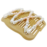 Maxbell Double Insert Hair Combs Clips Womens Magic Pearls Beads for Thick Hair 05