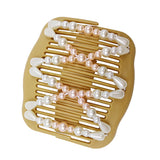 Maxbell Double Insert Hair Combs Clips Womens Magic Pearls Beads for Thick Hair 05