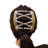 Maxbell Double Insert Hair Combs Clips Womens Magic Pearls Beads for Thick Hair 05