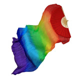 Max Maxb Rainbow Led Dance Fans with LED Lights Belly Dance Prop Stage Activity Tools