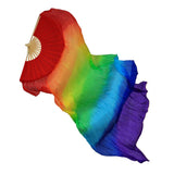 Max Maxb Rainbow Led Dance Fans with LED Lights Belly Dance Prop Stage Activity Tools