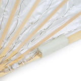 Max Maxb 1pcs LED Fan Veils Belly Dance Silk Fan Dancing Veil Glow LED Light Up Show