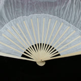 Max Maxb Belly Dancing Silk Right Hand Fan Chinese Handmade Veils Dance Folding Fan