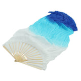 Max Maxb Belly Dancing Silk Right Hand Fan Chinese Handmade Veils Dance Folding Fan