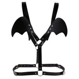 Maxbell Womens Bat Wings Harness Belt Tops Punk Gothic Festival Costumes Black