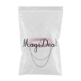 Maxbell Womens Mens Punk Gothic Collar Choker PU Leather Spike Rivet Necklace Pink